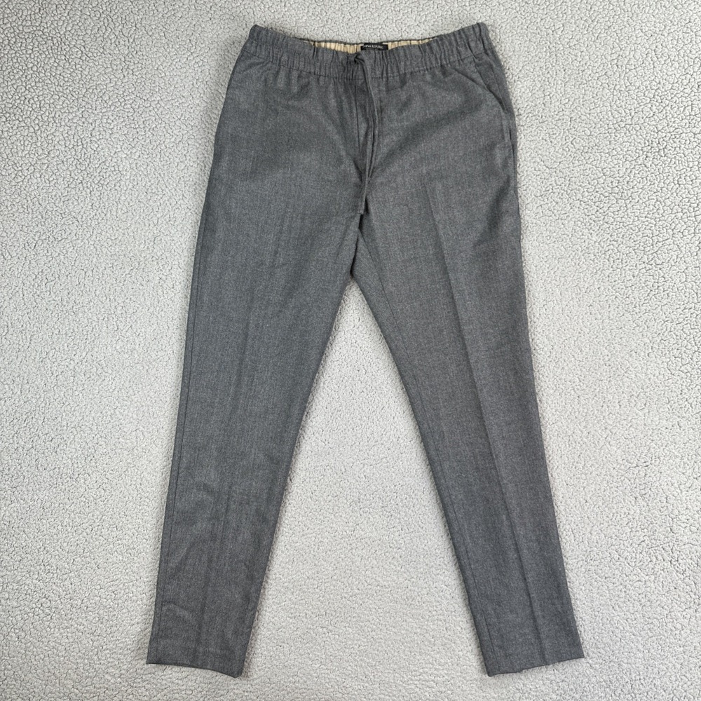 Banana Republic Vitale Barberis Canonico Flannel 120s Pants Men Medium Gray Wool
